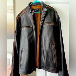 Mens large leather jacket